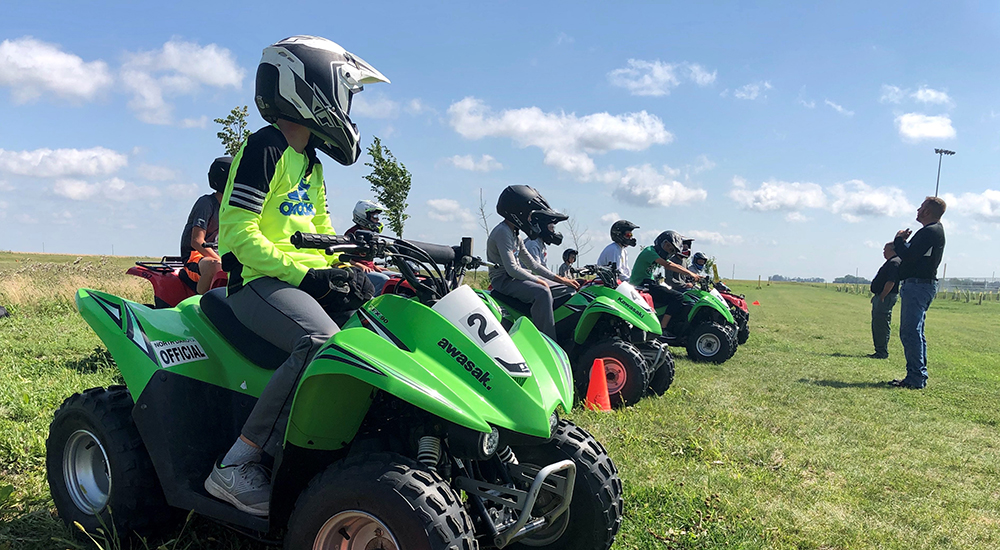 Kids attending the Youth OHV Safety Course