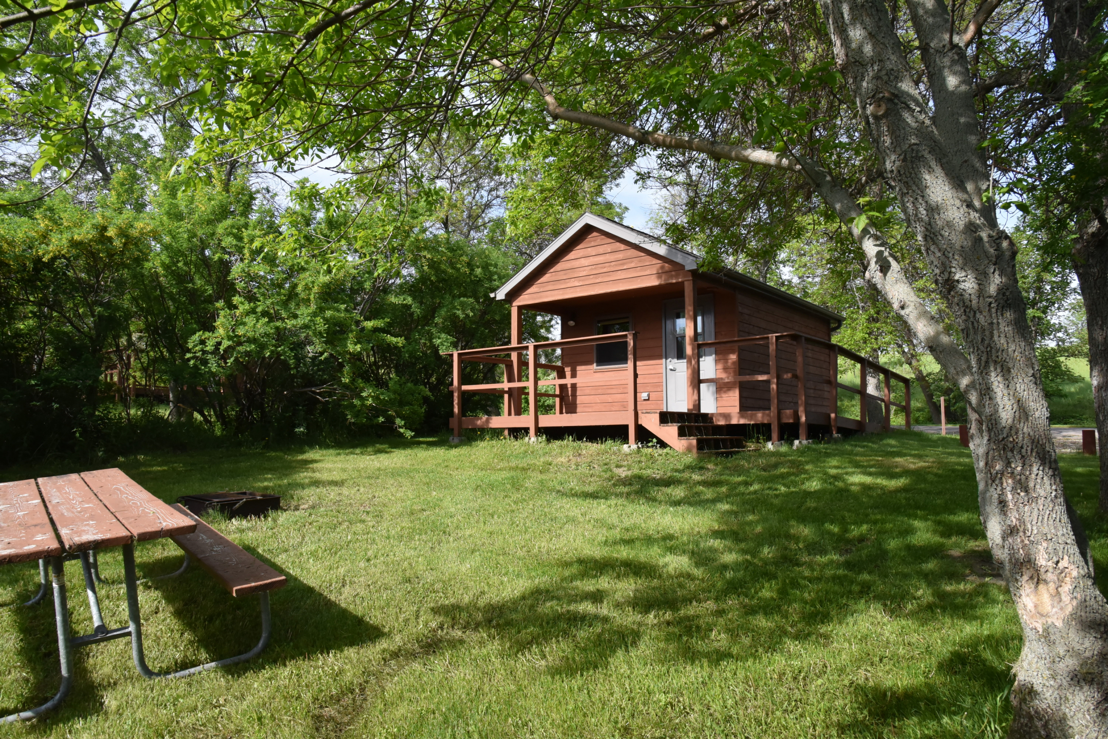 Exterior of camping cabin