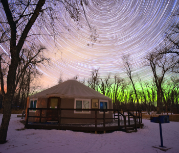 Star trails at Cross Ranch