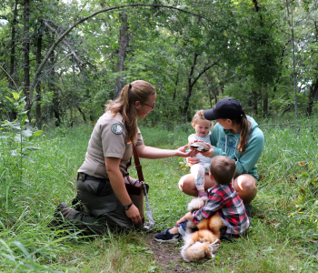 Interpretive learning on trail